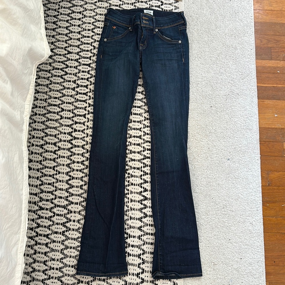 Hudson 2000s Low Rise Slight Flare Blue Jeans